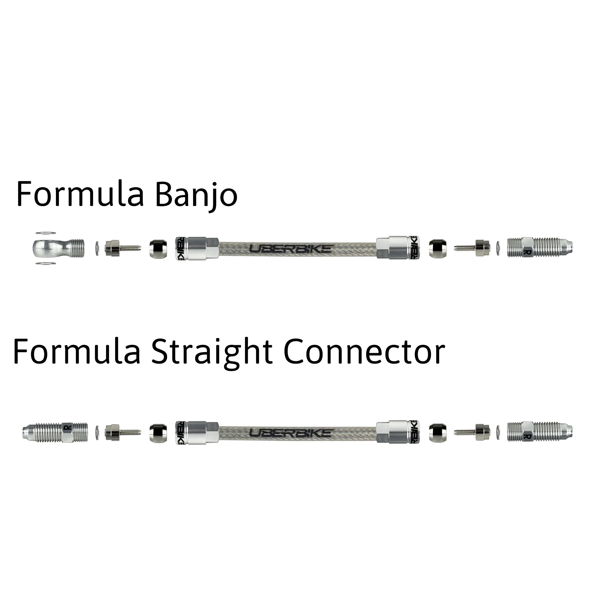 Formula Compatible Hydraulic Stainless Braid Brake Hose Kit - Aluminium Fittings - Image 3