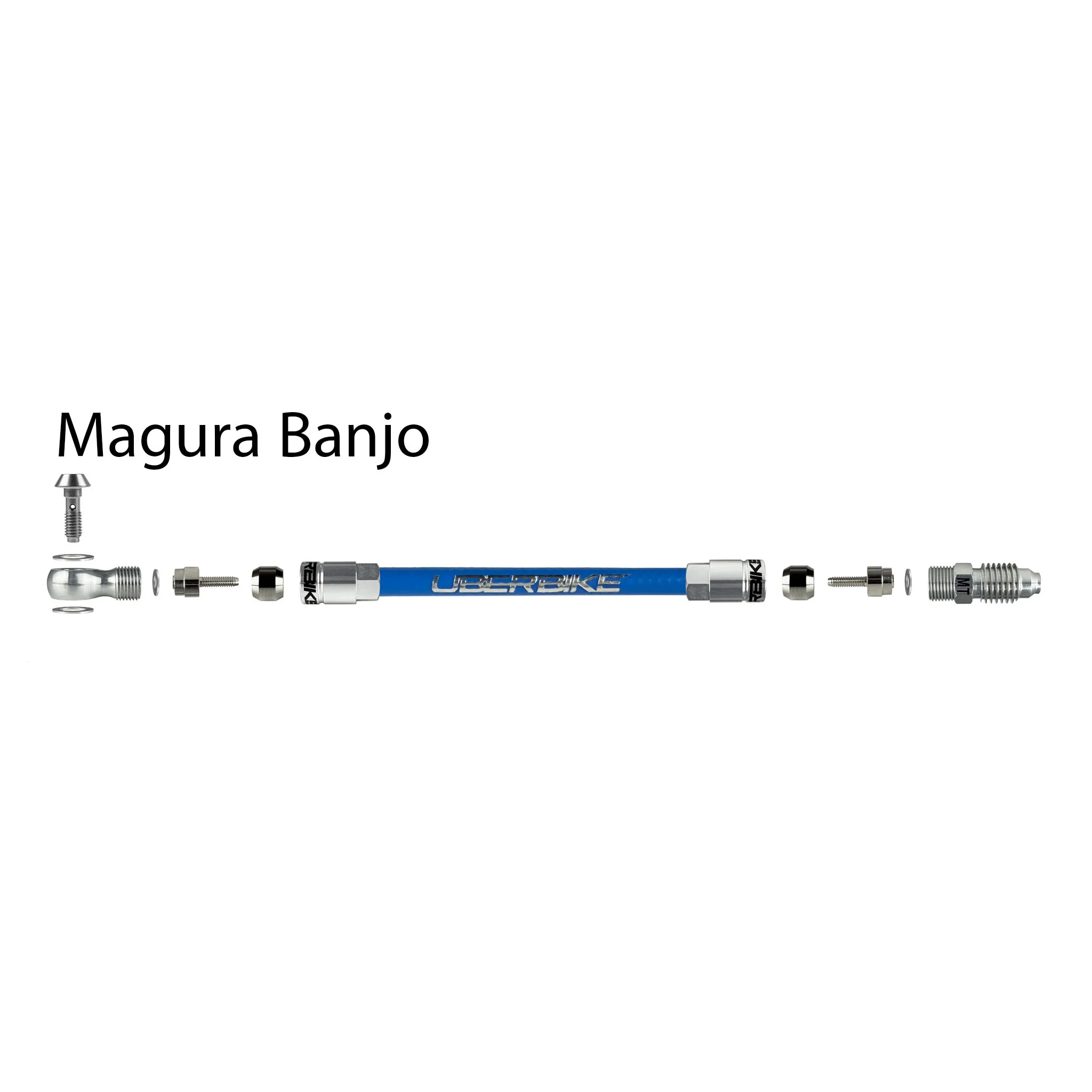Magura Compatible Hydraulic Kevlar Brake Hose Kit - Aluminium Fittings - Image 6