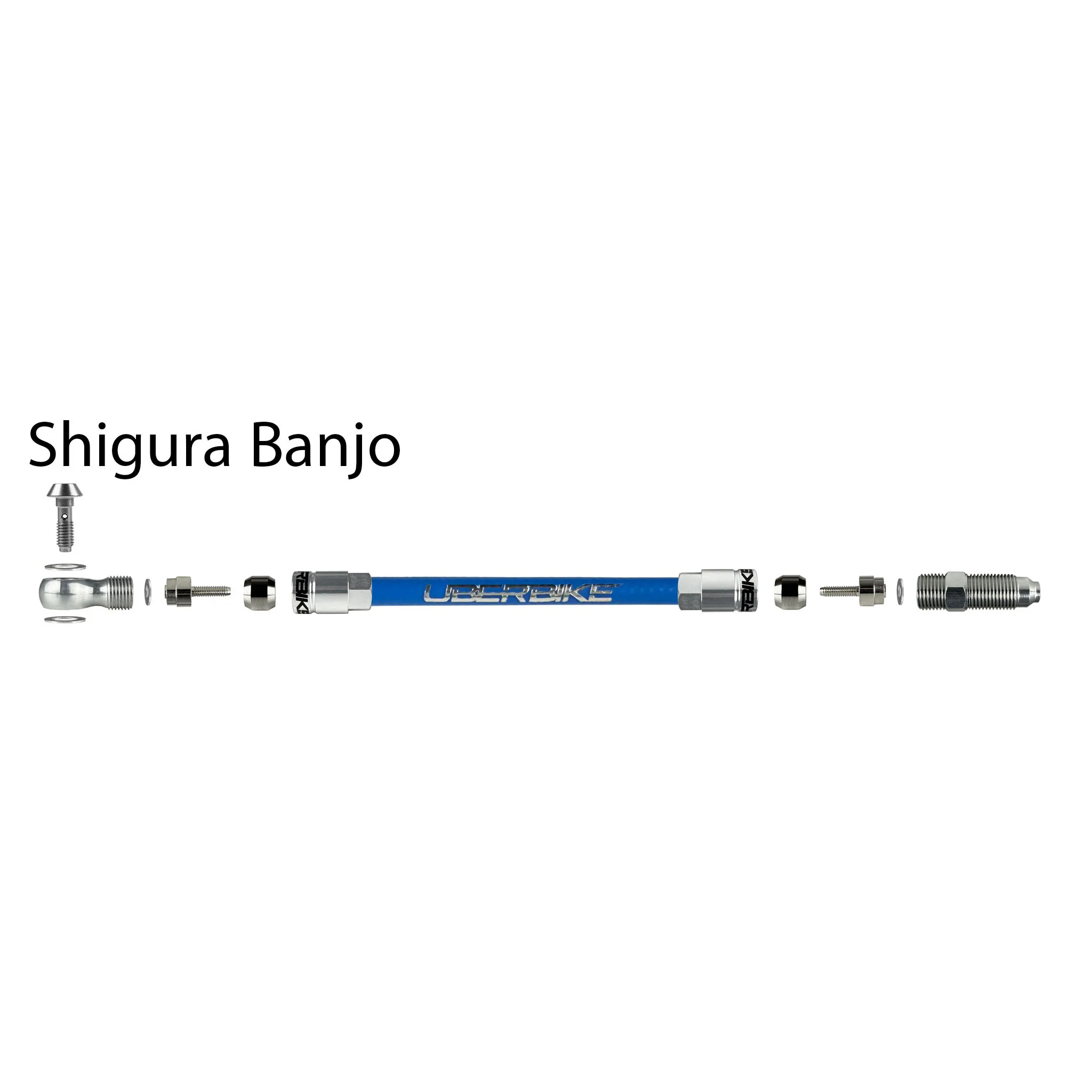 Shigura Compatible Hydraulic Kevlar Brake Hose Kit - Aluminium Fittings - Image 6
