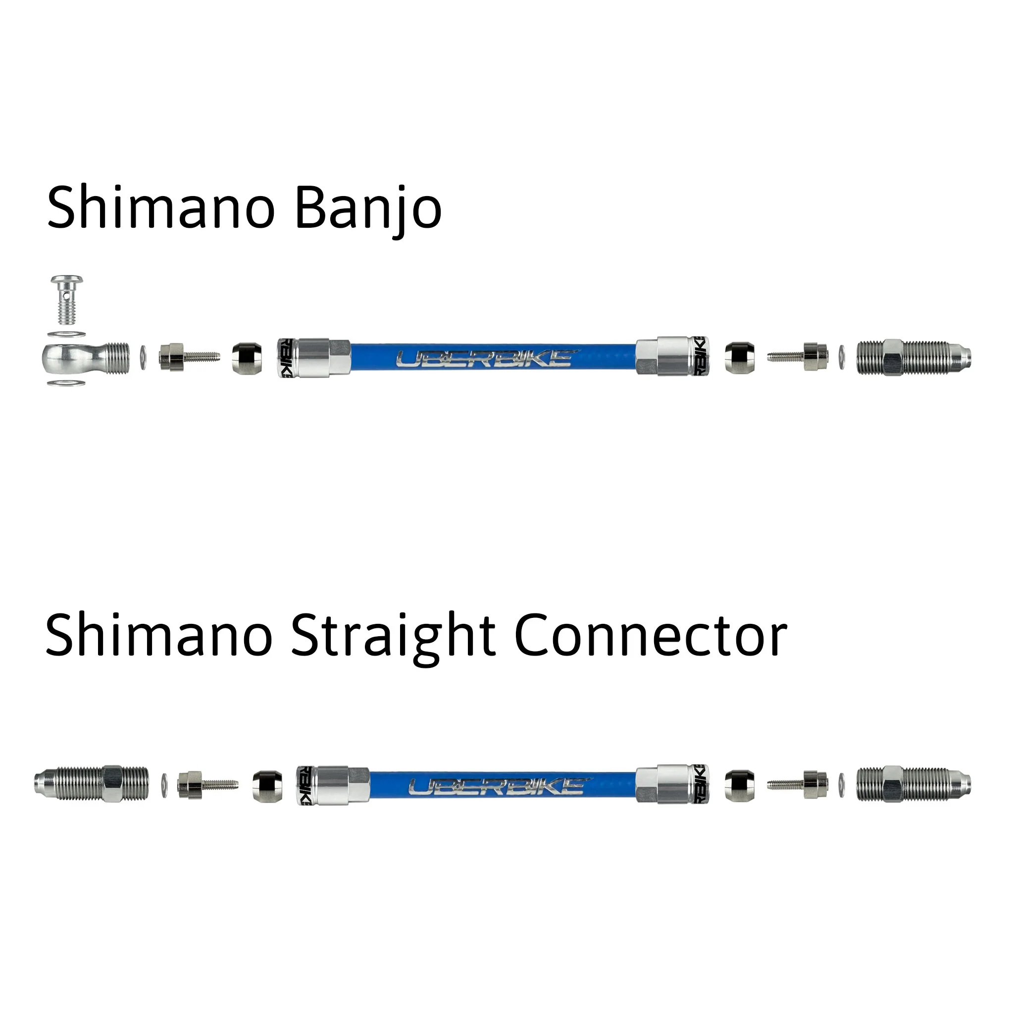 Shimano Compatible Hydraulic Kevlar Brake Hose Kit - Aluminium Fittings - Image 6