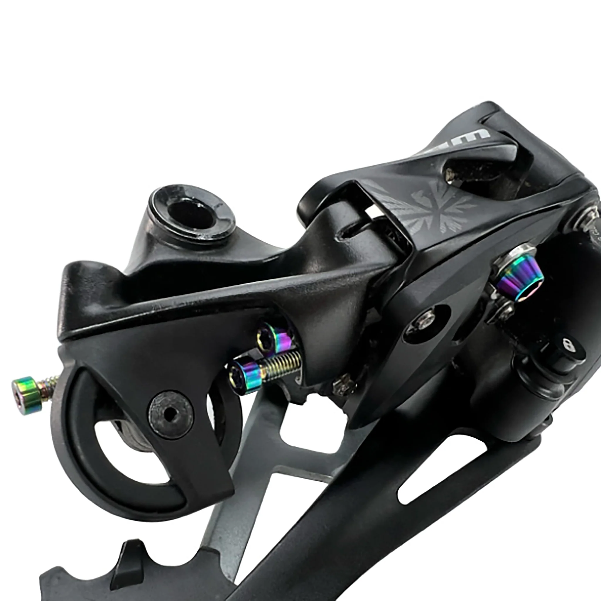 Titanium SRAM Rear Derailleur Bolt Upgrade Kit - Limit Screws / B-Screw - Cable Clamp Bolt - Anodised Colours - Image 2