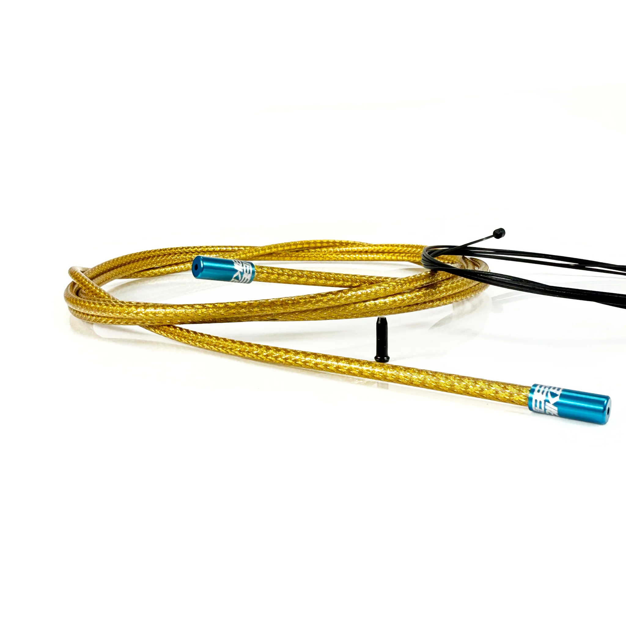 Road Bike Gear Cable Kit - Gold Braid with Sealed Ferrules - Image 3