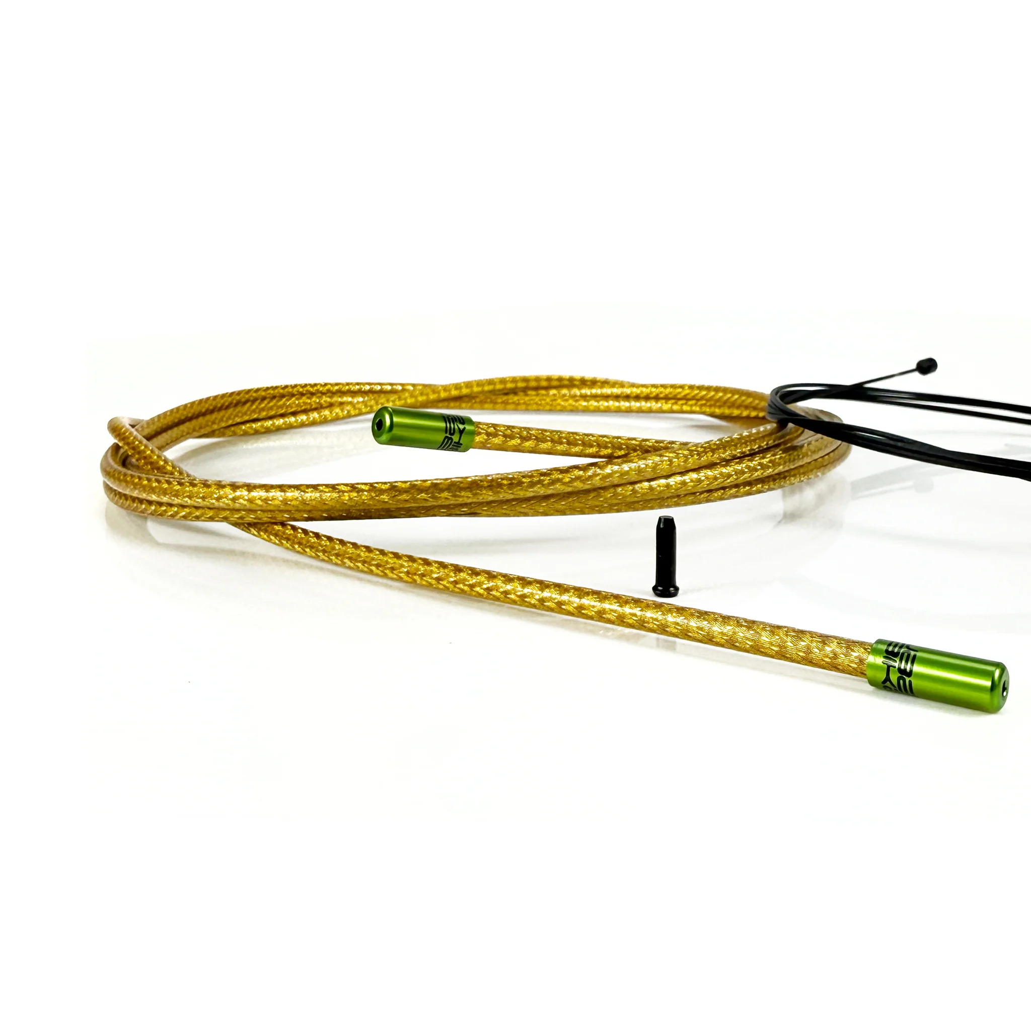 Road Bike Gear Cable Kit - Gold Braid with Sealed Ferrules - Image 5