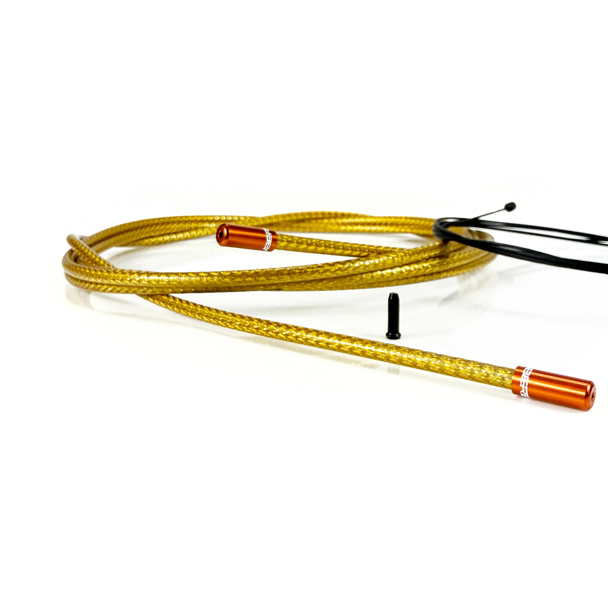 Road Bike Gear Cable Kit - Gold Braid with Sealed Ferrules - Image 7