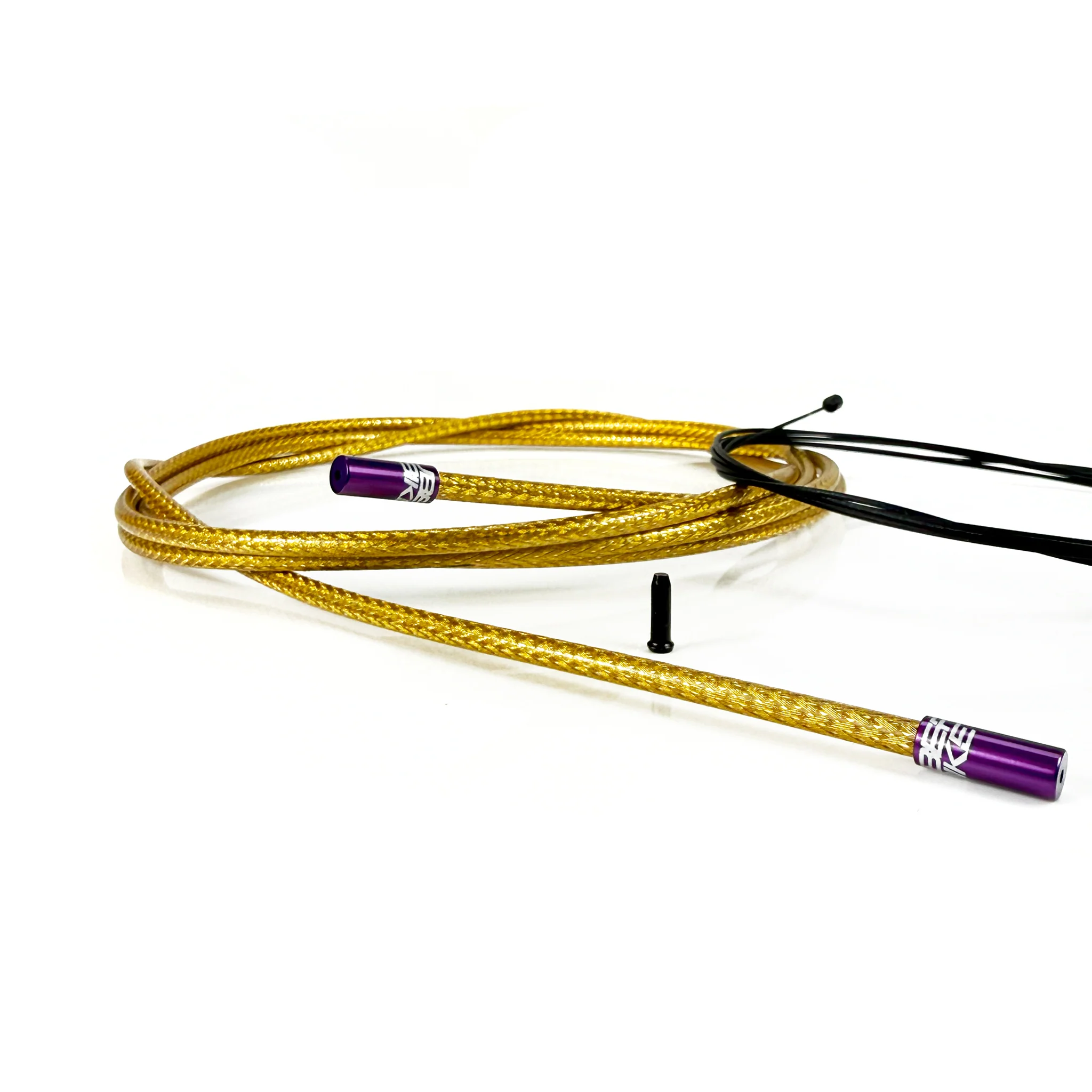 Road Bike Gear Cable Kit - Gold Braid with Sealed Ferrules - Image 8