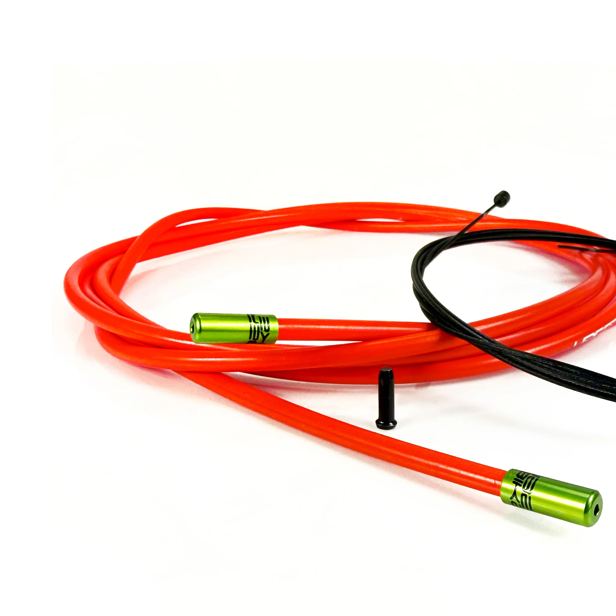 Road Bike Gear Cable Kit - Orange with Sealed Ferrules - Image 3