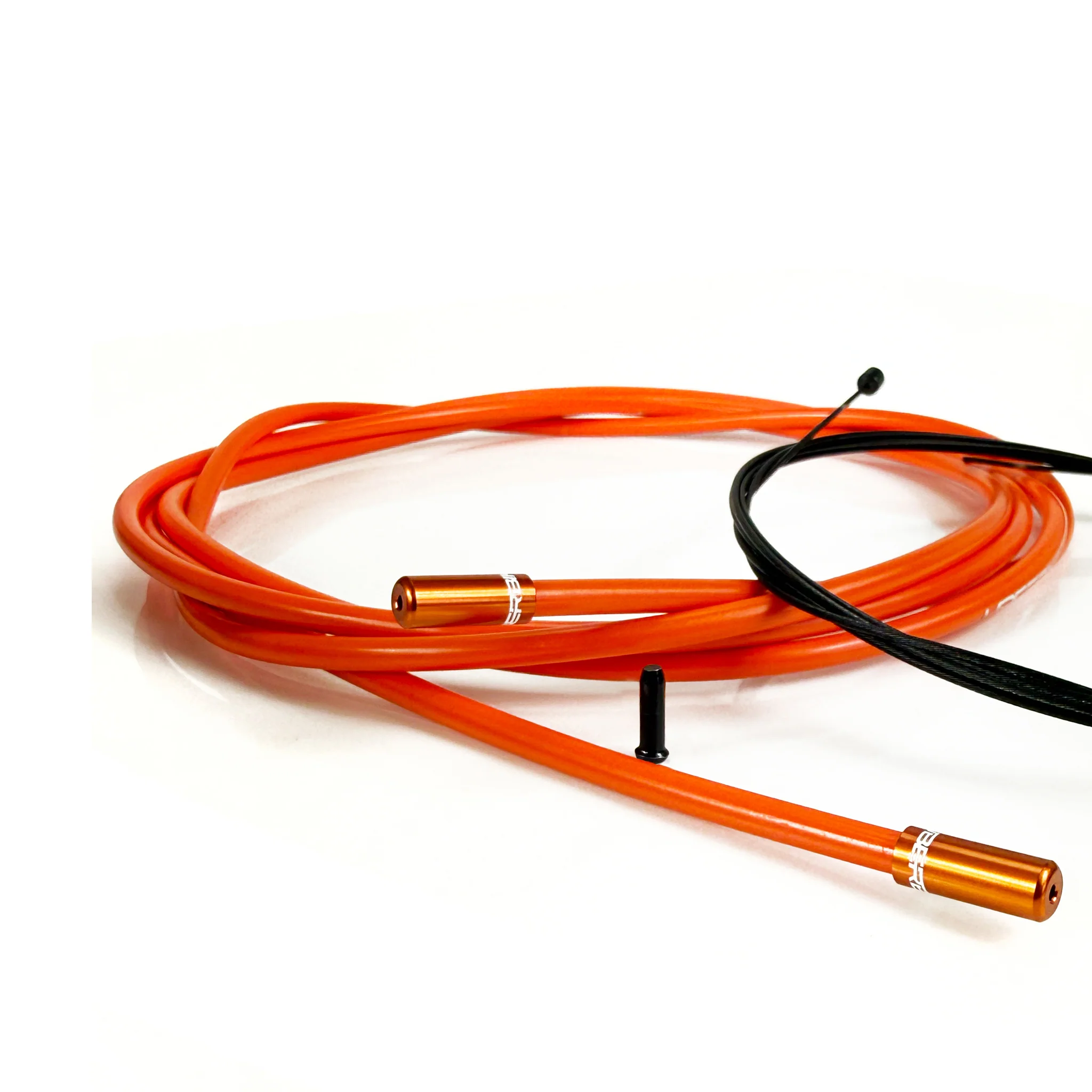 Road Bike Gear Cable Kit - Orange with Sealed Ferrules - Image 7