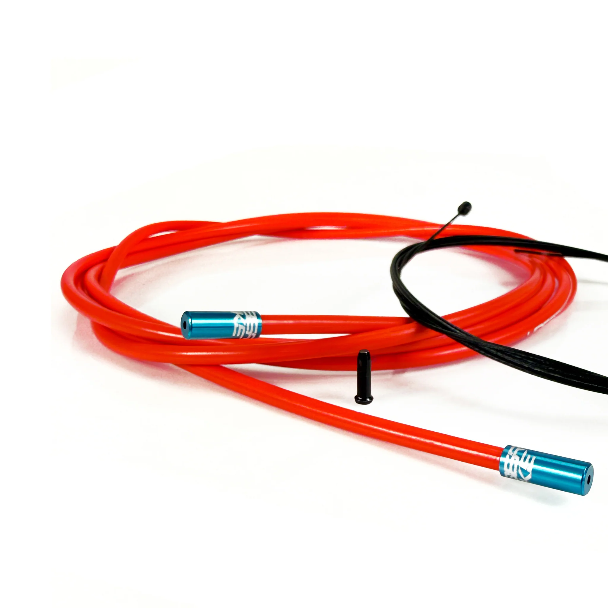 Road Bike Gear Cable Kit - Red with Sealed Ferrules - Image 3