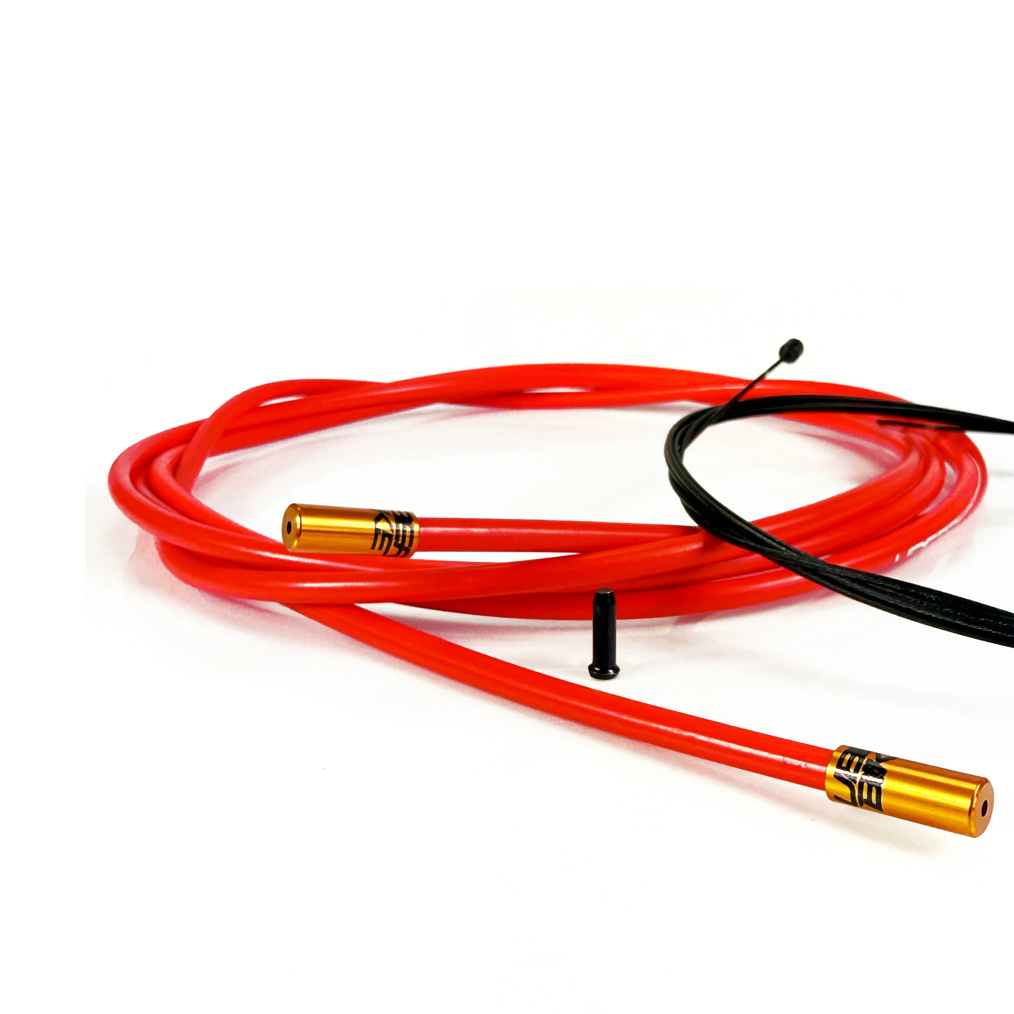 Road Bike Gear Cable Kit - Red with Sealed Ferrules - Image 4