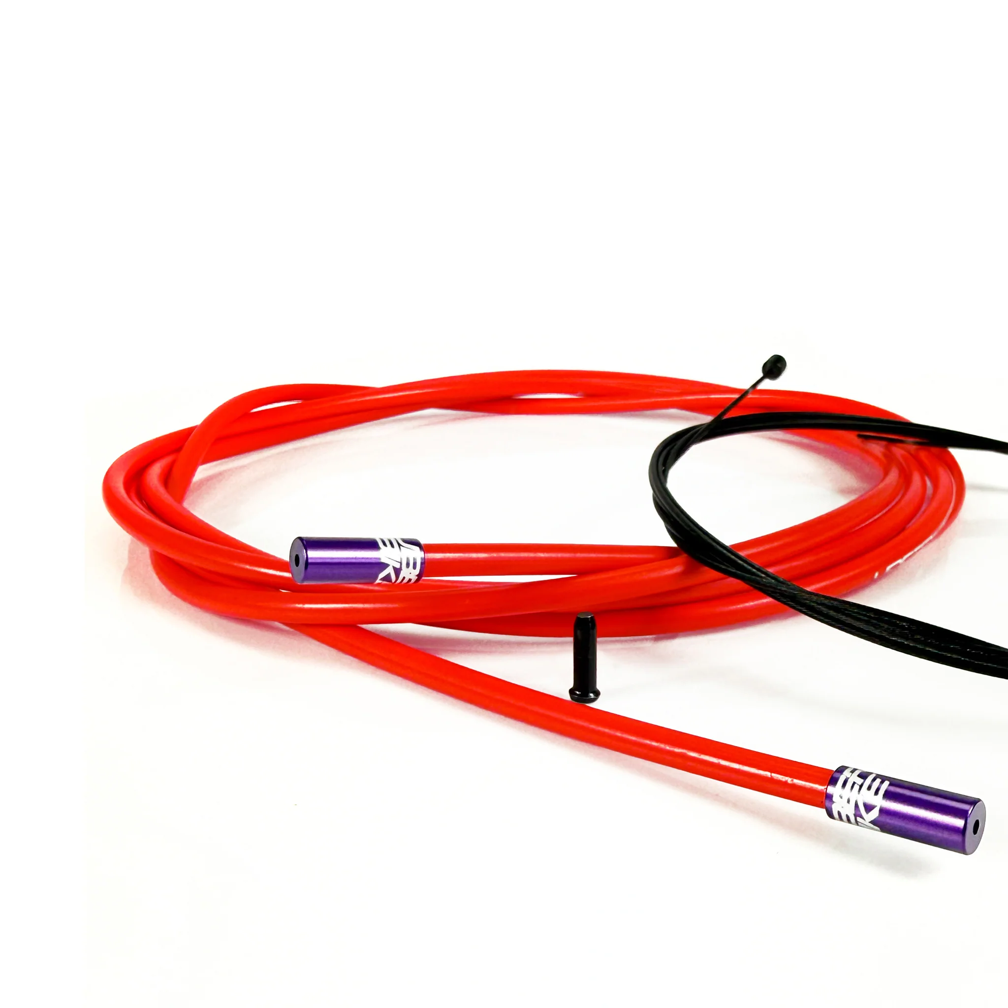 Road Bike Gear Cable Kit - Red with Sealed Ferrules - Image 5