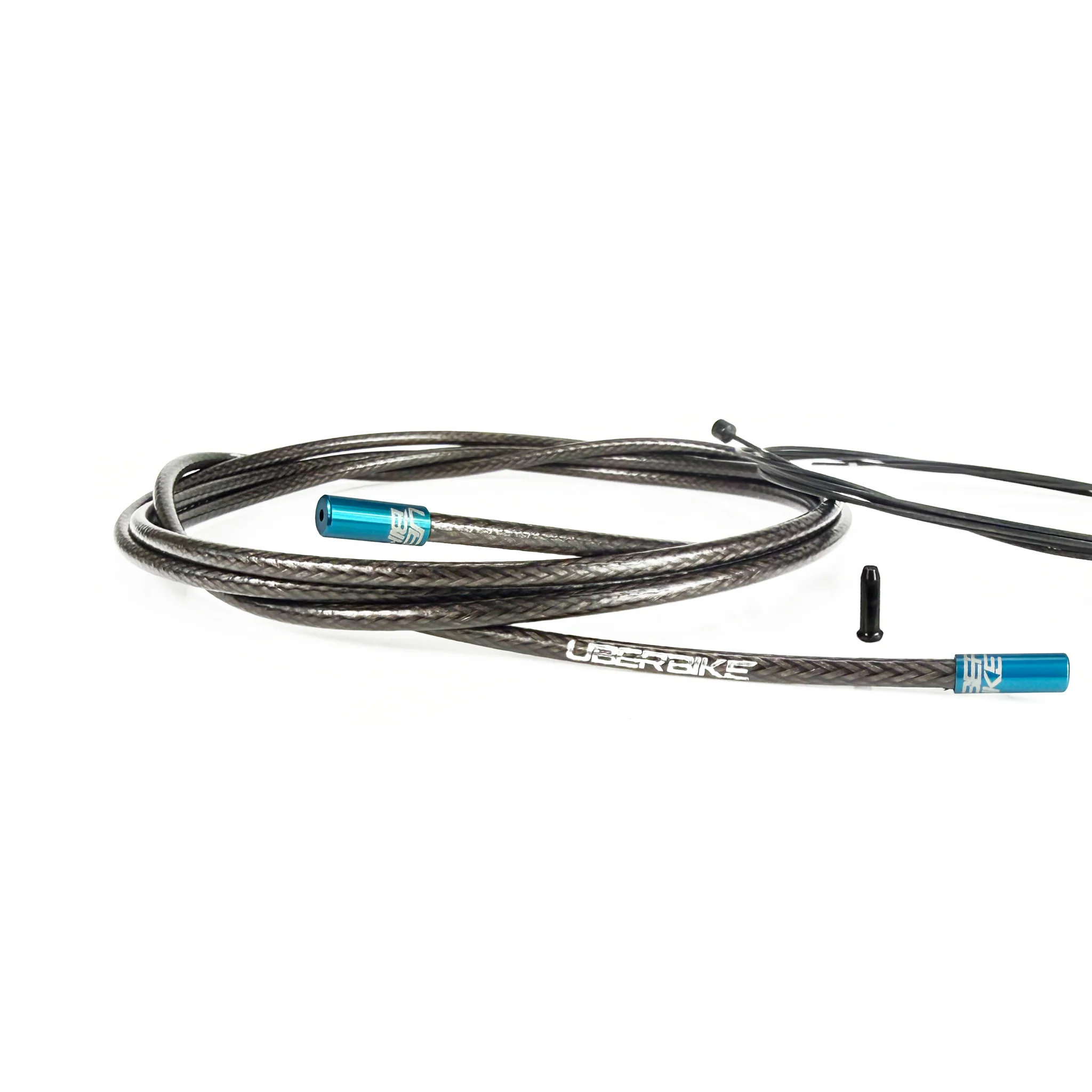 Road Bike Gear Cable Kit - Smoke Braid with Sealed Ferrules - Image 3