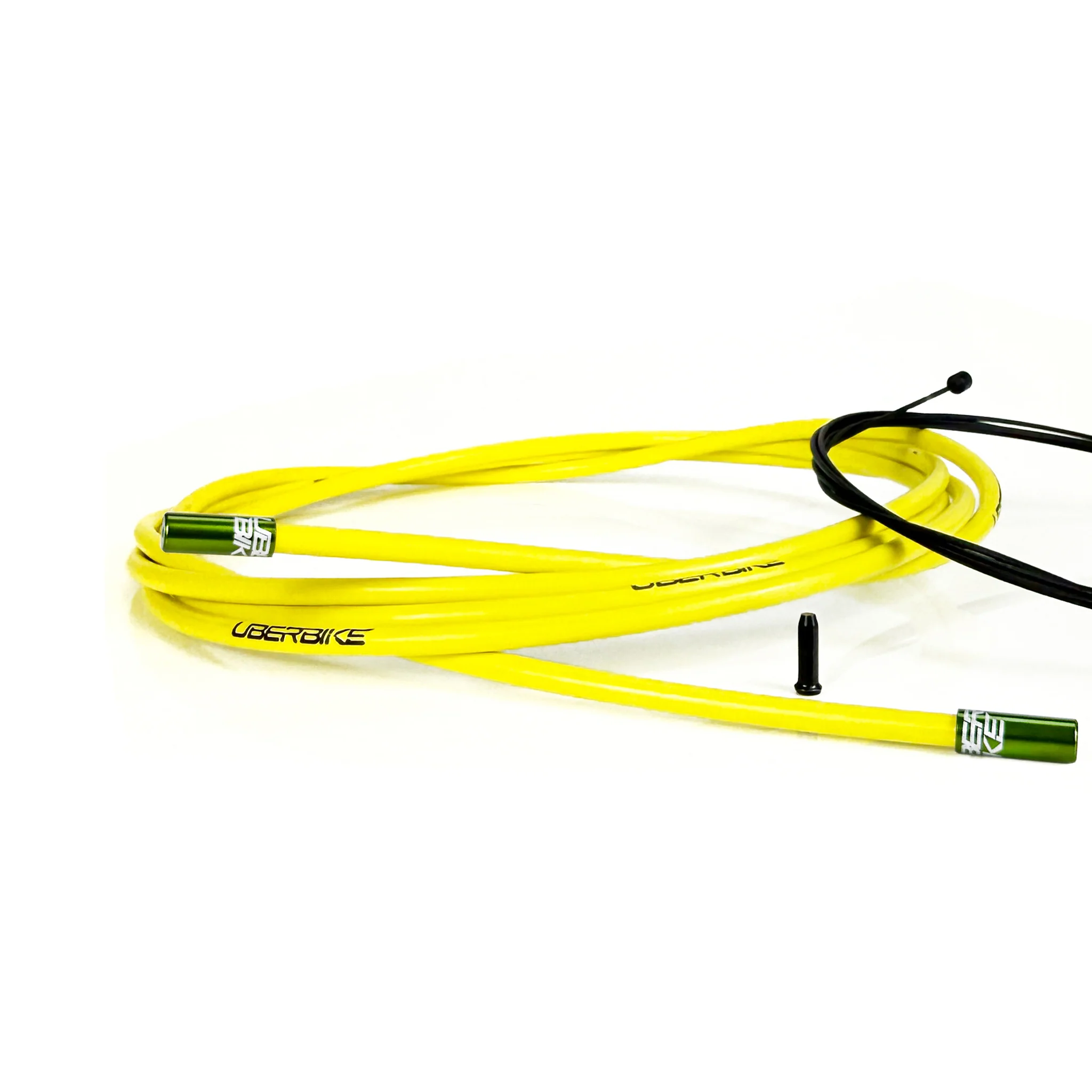 Road Bike Gear Cable Kit - Yellow with Sealed Ferrules - Image 3