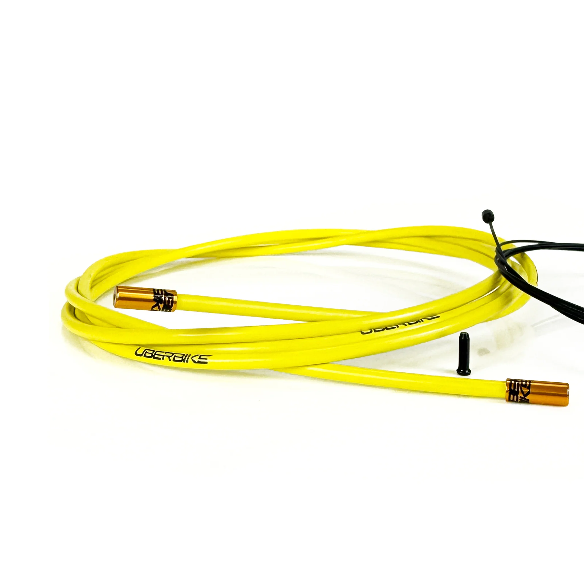 Road Bike Gear Cable Kit - Yellow with Sealed Ferrules - Image 6