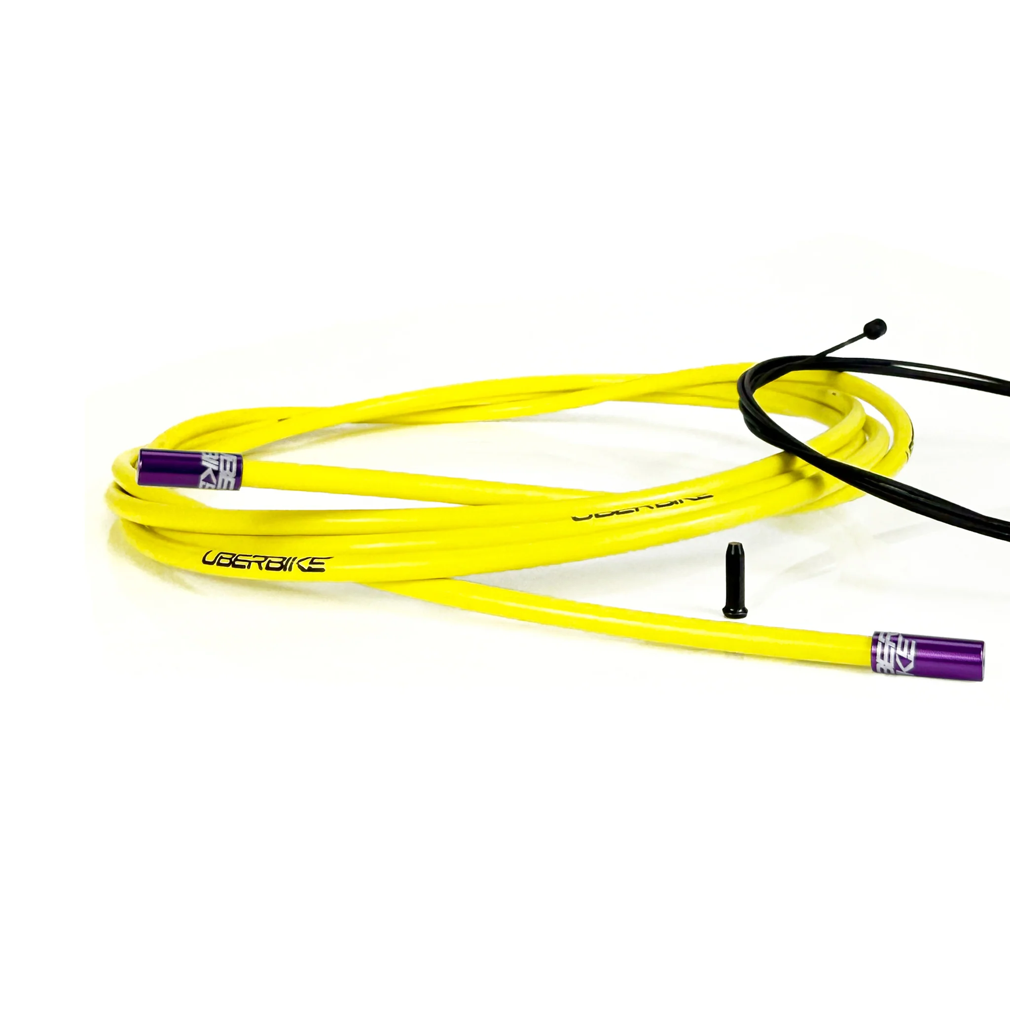 Road Bike Gear Cable Kit - Yellow with Sealed Ferrules - Image 8
