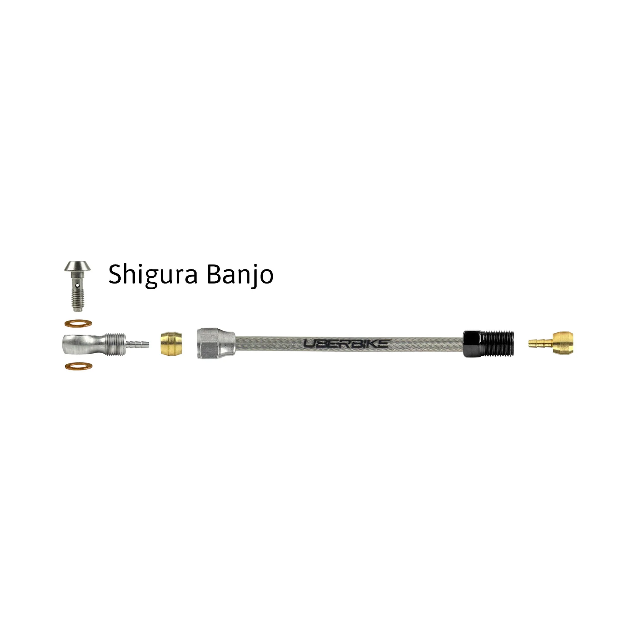 Shigura Compatible Hydraulic Stainless Steel Braid Brake Hose Kit - Image 4