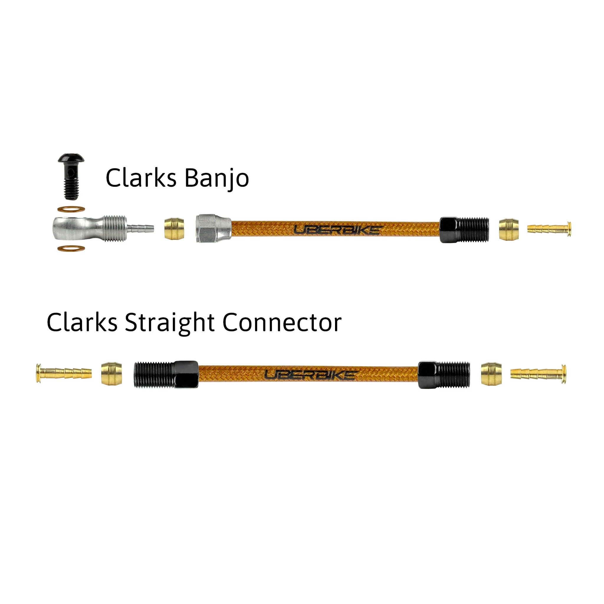 Clarks Compatible Hydraulic Kevlar Braid Brake Hose Kit - Image 5